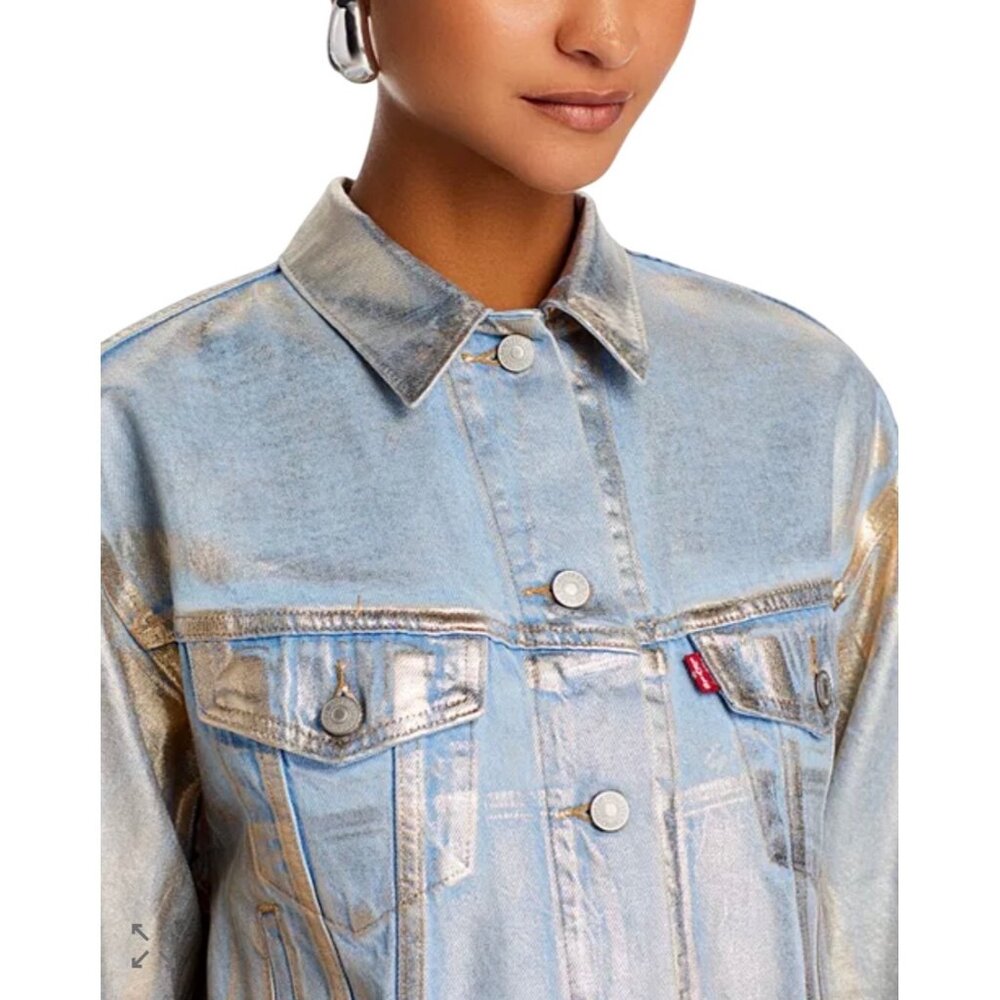 Levi’s Shrunken 90s No Pleat Denim Jacket Size S NEW WITH TAGS - Picture 2 of 16